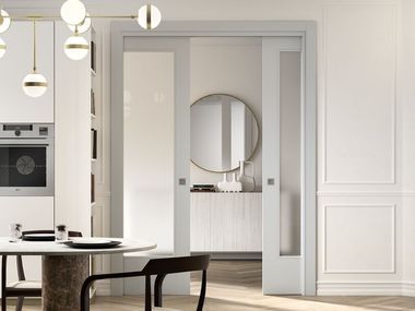 GD DORIGO, VENUS 230V1 Porta scorrevole a scomparsa in legno e vetro