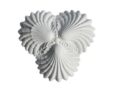 Plaster ceiling light 330 COQUILLAGE GESSO