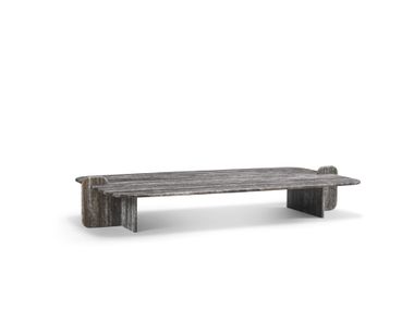 Mesa de centro retangular baixa de mármore CARDS GHIDINI1961