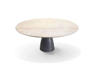 Round marble table with central base LANCILLOTTO GHIDINI1961