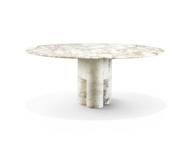 Round marble table with central base TRIA GHIDINI1961
