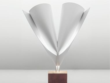 Lampada da tavolo in acciaio e legno GINEVRA