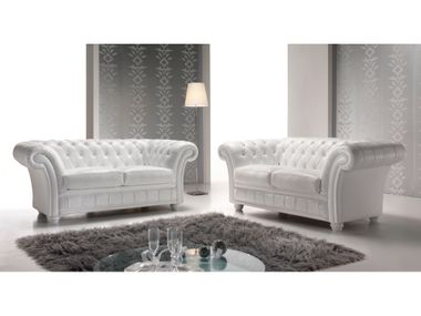 Tufted leather sofa OXFORD Giovannetti Classici