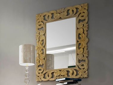 Specchio rettangolare con cornice da parete GOLD CASA +39