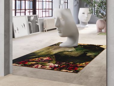Polyamide rug GREEN GRAPHITE INK.RUGS