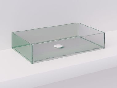 Countertop rectangular glass washbasin GLASS GSG Ceramic Design