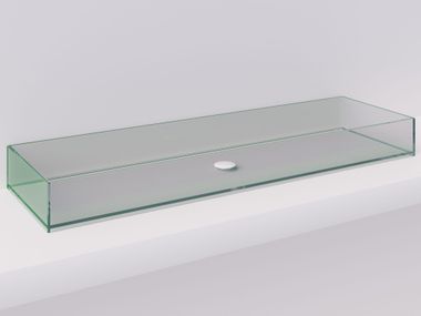 Countertop rectangular glass washbasin GLASS GSG Ceramic Design