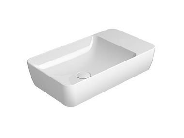 Rectangular countertop ceramic washbasin MODO 9883011 GSI ceramica