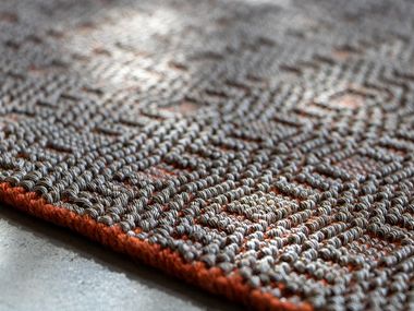 Handmade polyester and jute rug PAGLIETTA COTTA G.T.DESIGN