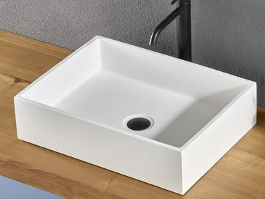 Rectangular countertop resin washbasin CITY Gaia Mobili