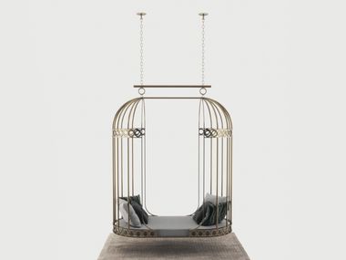 Swing stainless steel armchair DOUBLE SWING Galbiati