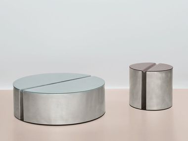 Crystal and metal coffee table CAUCE Gallotti&Radice