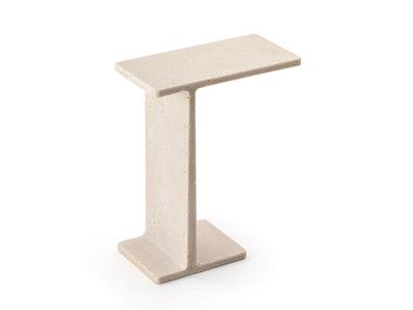 Rectangular coffee table in travertine powder DOCK Gallotti&Radice