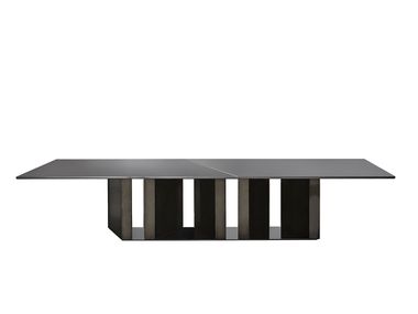 Rectangular wood and glass table PLATIUM SYSTEM Gallotti&Radice