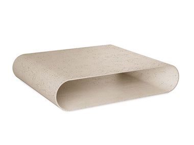 Rectangular coffee table in travertine powder RI-GIRO Gallotti&Radice