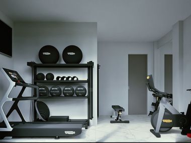 Furnishing solutions for the fitness area in modular villas FURNISHING SOLUTIONS - FITNESS AREA GammaVilla