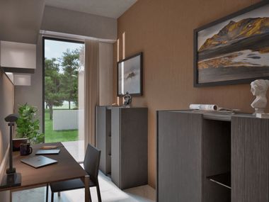 Furnishing solutions for study in modular villas FURNISHING SOLUTIONS - STUDY GammaVilla