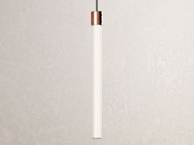 Luminária pendente LED de policarbonato LINE SUSPENDED VERTICAL COPPER Genuit