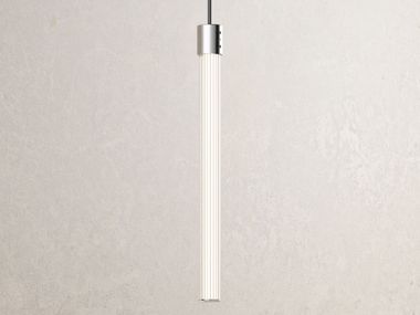 Luminária pendente LED de policarbonato LINE SUSPENDED VERTICAL SILVER Genuit
