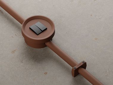 Coated aluminium outlet box MODULES DOT 100 CORTEN Genuit