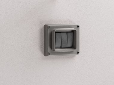 Anodized aluminium wallplate WALLPLATE GRAPHITE Genuit