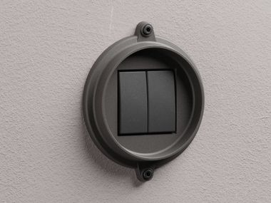 Anodized aluminium wallplate WALLPLATE GRAPHITE Genuit