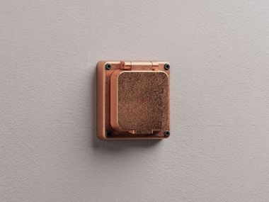 Coppered aluminium wallplate with IP55 protection WALLPLATE OUTDOOR COPPER Genuit