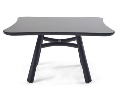 Square lacquered glass table CLUB 132 Gervasoni
