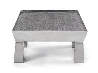 Low square aluminium coffee table MEDLEY 48 Gervasoni