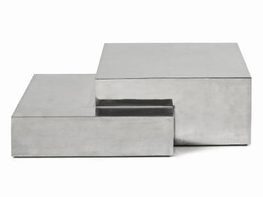 Low aluminium coffee table MEDLEY 40 Gervasoni
