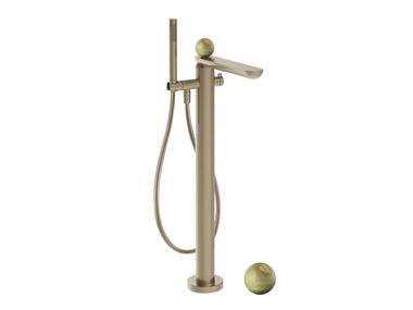 Floor standing bathtub mixer with hand shower PERLE PF74529 Gessi