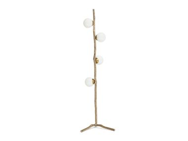 LED floor lamp in brass and glass MEDRONHO Ginger & Jagger