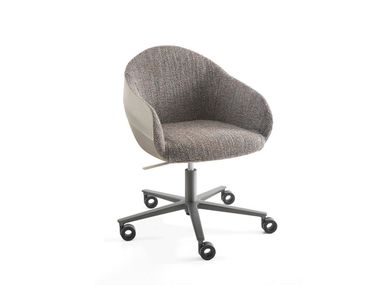 Swivel chair with spoke base with armrests APHIRA Giorgetti