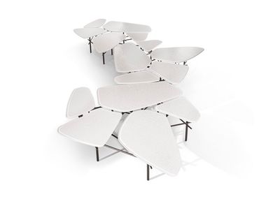 Glass and Stainless Steel garden side table FRAGMENTUM Giorgetti