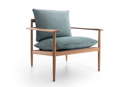 Teak garden armchair with armrests KUMIKI OPEN AIR Giorgetti