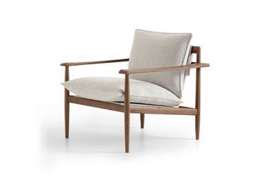 Fabric armchair with armrests KUMIKI Giorgetti