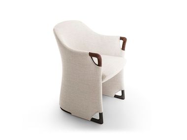 Upholstered fabric chair with armrests PROGETTI SILKY Giorgetti