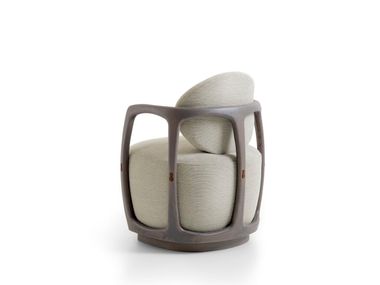 Fabric easy chair with armrests YUAN Giorgetti