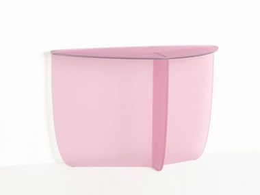 Low crystal coffee table for living room AKUR Glas Italia