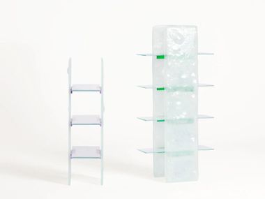 Crystal bookcase OPALIA Glas Italia