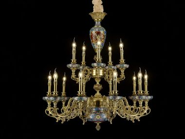 Metal chandelier P28087-10+5 Goldsure