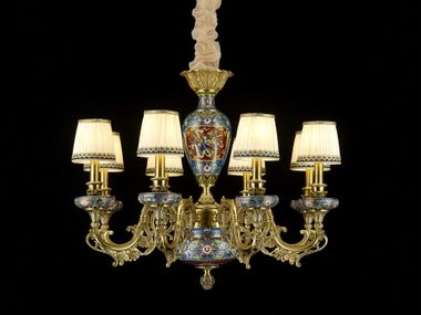 Metal chandelier P28087-8 FABRIC Goldsure