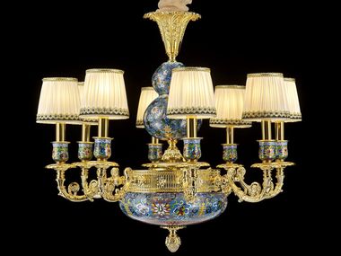 Copper chandelier P28088-8 FABRIC Goldsure