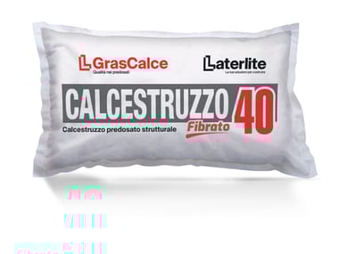 Laterlite, GRASCALCE CALCESTRUZZO 40 FIBRATO Calcestruzzo predosato a elevata resistenza