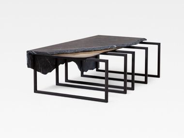 Mesa de centro de mármore Nero Marquina AIRE Greenapple