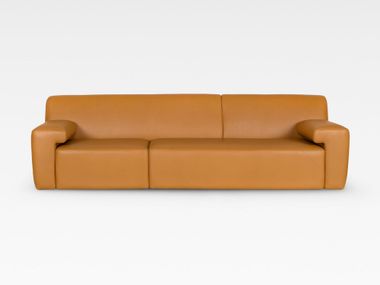 Divano in pelle a 4 posti ALMOUROL Greenapple