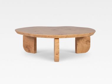 Round briar central coffee table DORNES Greenapple