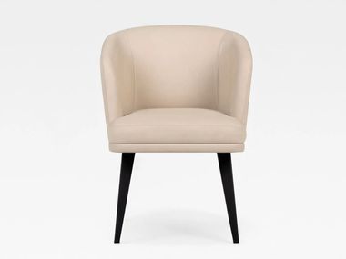 Silla tapizada de cuero con brazos ELEANOR Greenapple