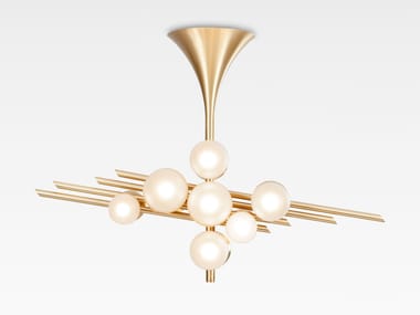 Lampada da soffitto a LED in ottone FLUTE Greenapple