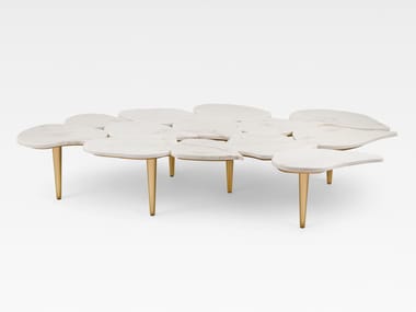 Tavolino basso da caffè in marmo Calacatta INFINITY Greenapple